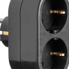 GRENKONTAKT Vägg 2:a 9cm Svart
