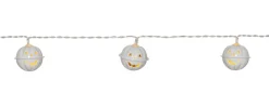 HALLOWEEN Ljusslinga Batteri 1,35m 10LED Varmvit/Vit