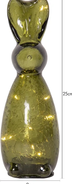 HARRY GREEN Glasdekoration Batteri 25cm Grön