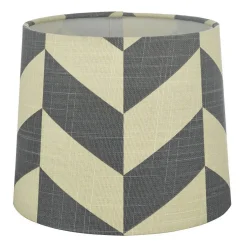 HERRINGBONE Lampskärm Linne 20cm Grå/Vit
