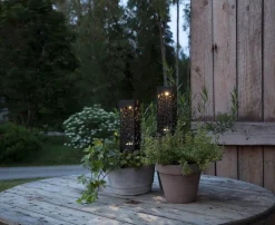 IZOLA Solcellsdekoration 18cm Svart IP44