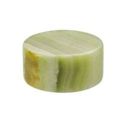 JADE Silkesmatt Bordsljus Äkta Ädelsten 8x4cm Grön