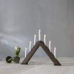JARVE Ljusstake 7L 41cm Brunbetsad