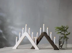 JARVE Ljusstake 7L 41cm Brunbetsad