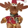 JOYLIGHT Dekorationsfigur Älg Batteri 21cm Brun