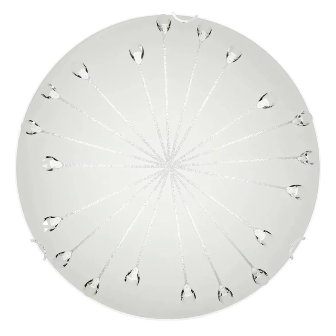 KOMET LED-Plafond 48cm Frostad/Kristall