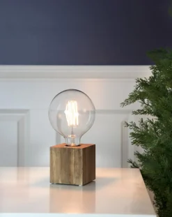 KUB Lampfot E27 9cm Brun
