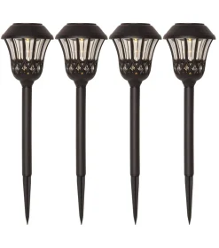 LACE Solcells-pollare 4-pack 31cm Svart