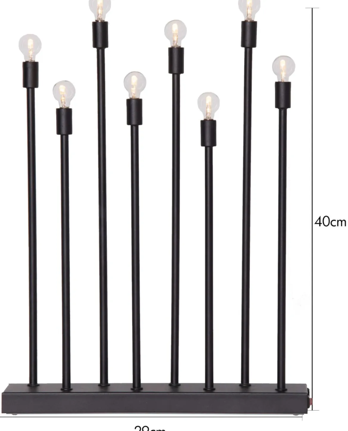 LADDA USB Ljusstake 40cm Svart