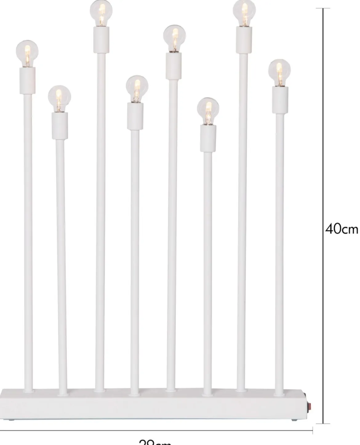 LADDA USB Ljusstake 40cm Vit
