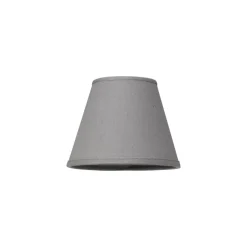 LAMPSKÄRM Linne Klotfäste 8/14cm Grå