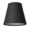 LAMPSKÄRM Linne Klotfäste Svart 17cm