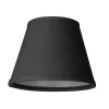 LAMPSKÄRM Linne Klotfäste Svart 14cm