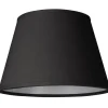 LAMPSKÄRM Linne Ringfäste Svart 25cm