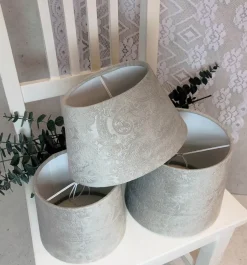 LAMPSKÄRM Sammet 20/17cm Grå