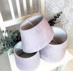 LAMPSKÄRM Sammet 20/17cm Rosa