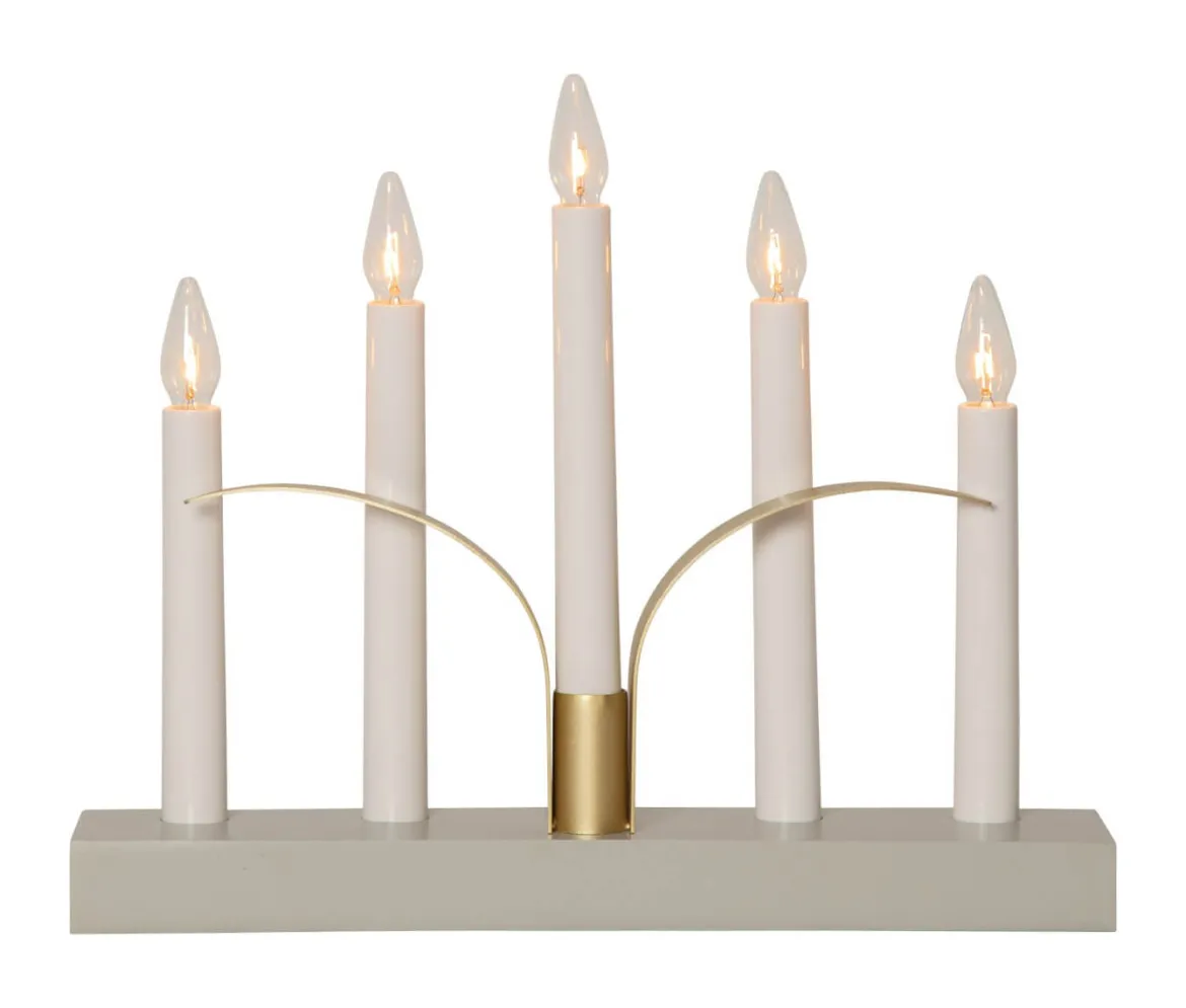 LILJA Ljusstake 5L 30cm Grå