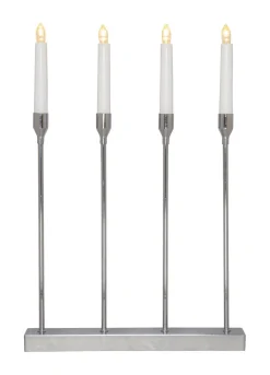 LOTTIE Ljusstake Batteri 4L 48cm Krom