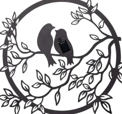 LOVE BIRDS Solcellsdekoration 38cm Svart IP44