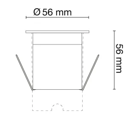 LYNX Decklight 56mm 1-Pack Mörkgrå 12V IP67
