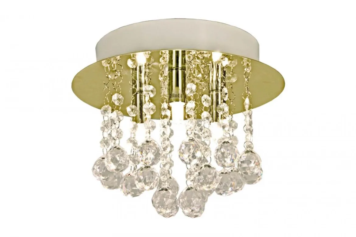 MADELENE Plafond 26cm Mässing/Klar
