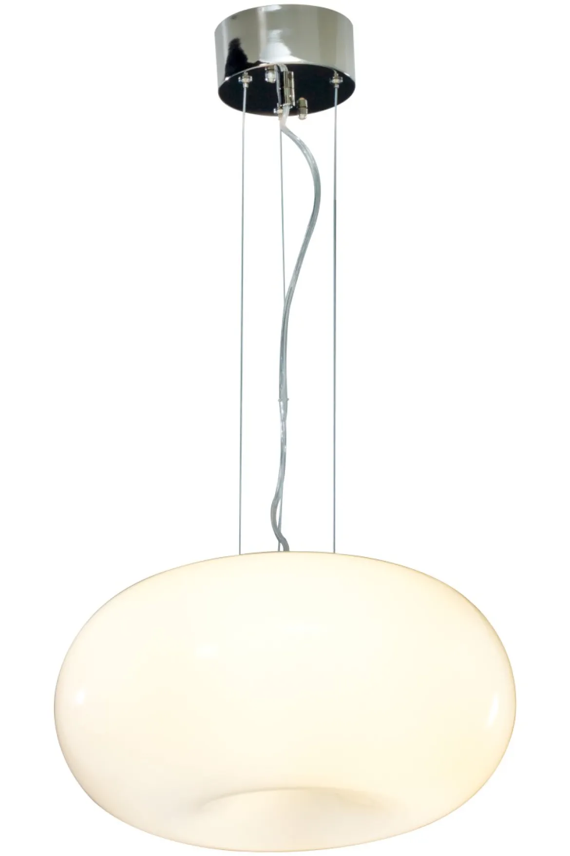 MANET Taklampa 37cm Vit/Krom