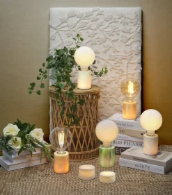 MARBLE Lampfot E27 10,5cm Beige