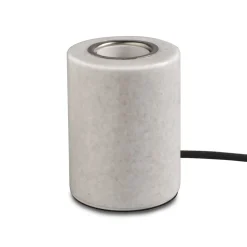 MARBLE Lampfot E27 10,5cm Blank Vit