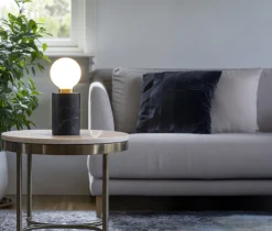 MARBLE Lampfot E27 14cm Svart