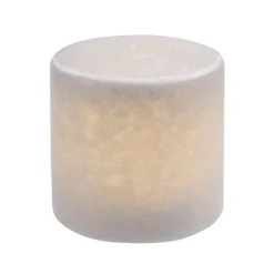 MARBLE Silkesmatt Bordsljus Äkta Marmor 8x8cm Vit