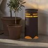MARRON Solcellslykta/USB 40cm Brun