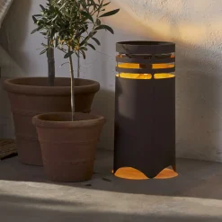 MARRON Solcellslykta/USB 40cm Brun