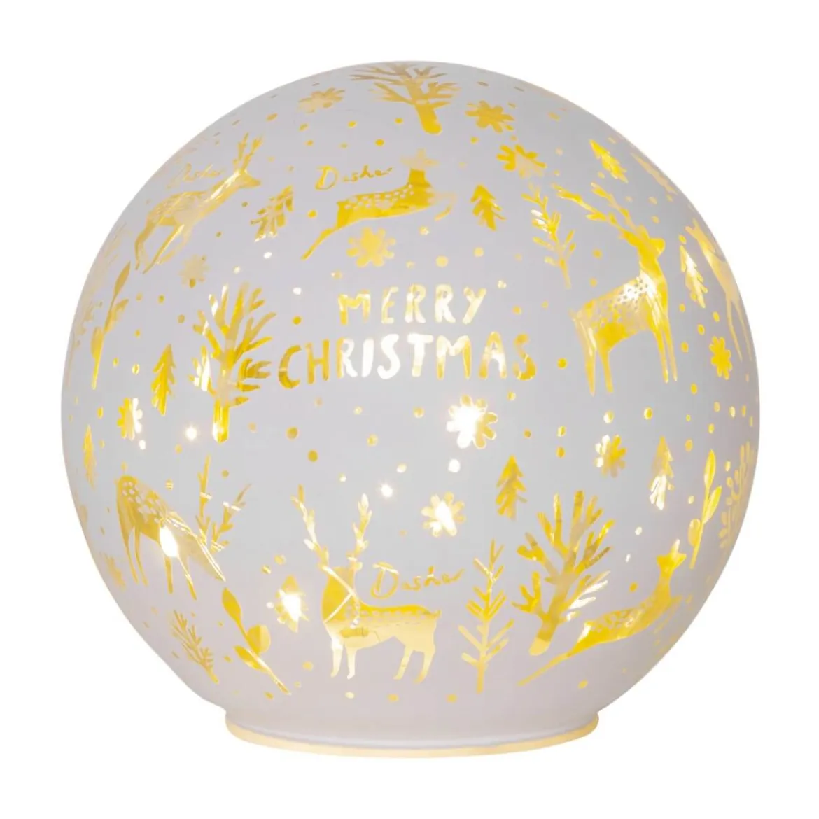 MERRYX-MAS Glasdekoration Batteri 15cm Vit