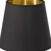 MIA METALLINSIDA Lampskärm 24/18cm Svart/Guld