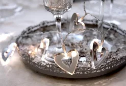 MIRROLA HJÄRTAN Ljusslinga 90cm Silver