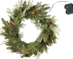 MIXI Krans Batteri 60cm 30LED Grön