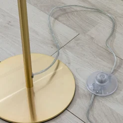 MOLEKYL Golvlampa 130cm Matt Mässing/Opalvit