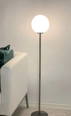 MOLEKYL Golvlampa 130cm Tenn/Vit