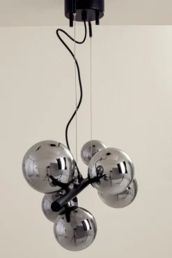 MOLEKYL Taklampa 58cm Svart/Rökgrå