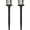 MONACO 2-Pack Solcells-pollare 32cm Svart IP44