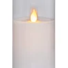 M-TWINKLE LED Blockljus 15cm Vax/Klar/Varmgul