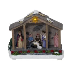NATIVITY Panorama Krubba 19cm Flerfärgad