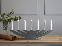 NAVIDA Ljusstake 7L 60cm Dimgrå