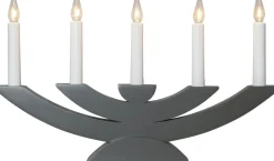 NAVIDA Ljusstake 5L 42cm Dimgrå