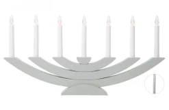 NAVIDA Ljusstake 7L 60cm Grå