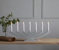 NAVIDA Ljusstake 7L 60cm Grå