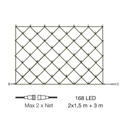 NET Ljusnät 2m 12V Varmvit IP44