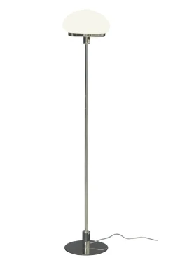 NEW AUGUST Golvlampa 140cm Krom/Opalvit