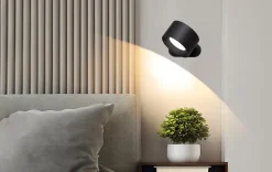 NO CABLE Vägglampa USB-Laddbar 9,5cm Mattvit