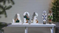 NUTCRACKER Batteridekoration 2-Pack 9cm Flerfärgad